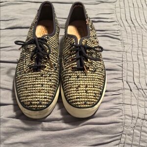 Keds Black and Tan Sneakers with Classic Rubber Sole